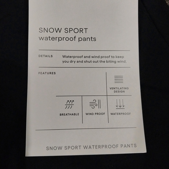 All in motion 3M Thinsulate Snow Sport Waterproof Pants Size M Black Outdoor Pan - Picture 7 of 14